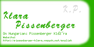 klara pissenberger business card